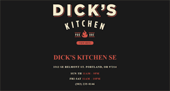 Desktop Screenshot of dickskitchen.com